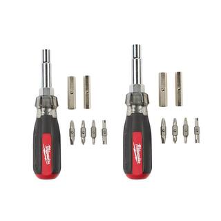 MW 13-in-1 Multi-Tip Cushion Grip Screwdriver with Schrader Bit (2-Pack) 48-22-2881-48-22-2881