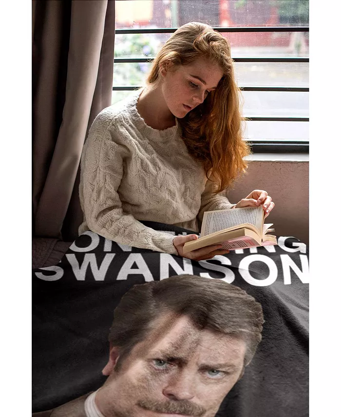 Parks And Recreation Ron F-ing Swanson Super Soft Fleece Throw Blanket 46