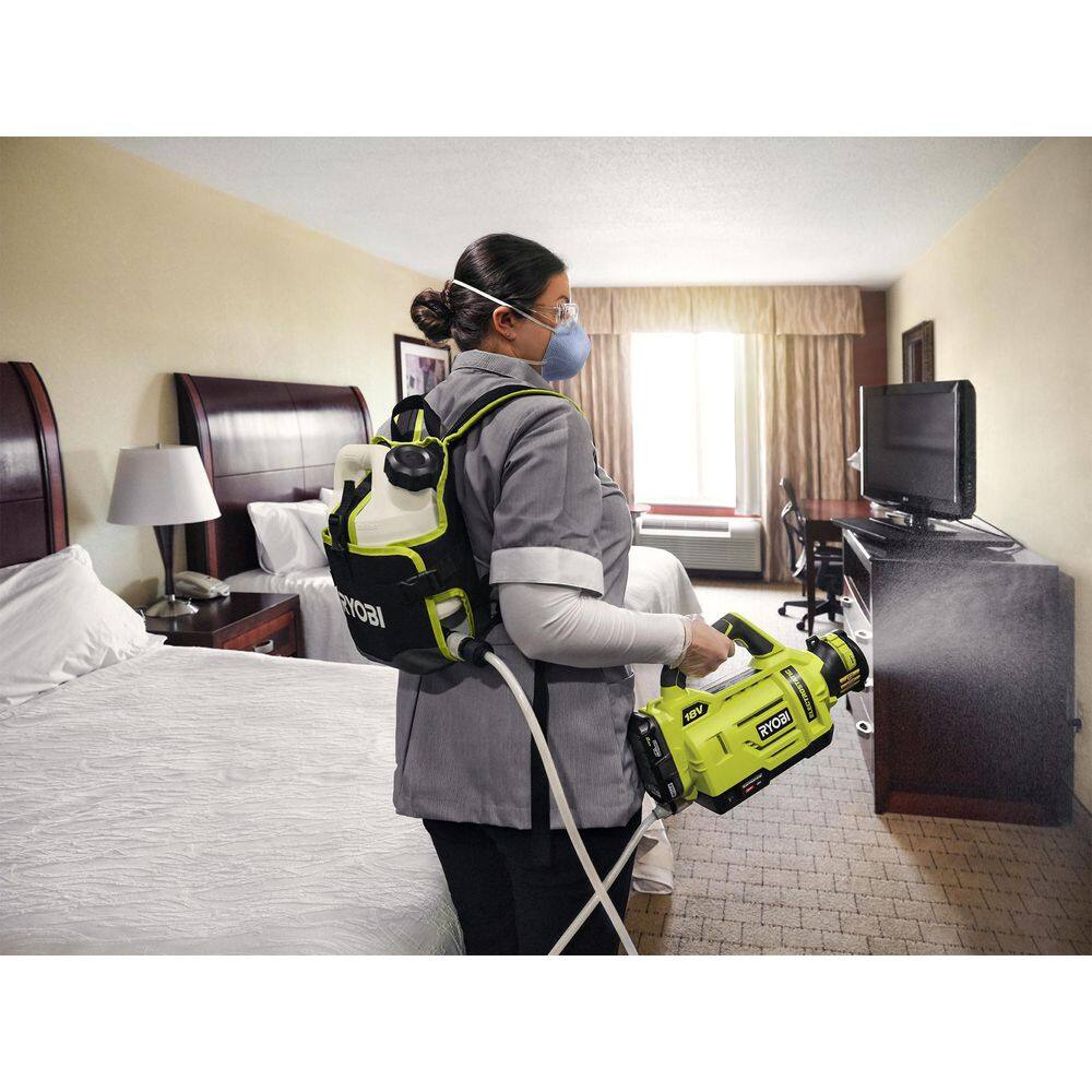 RYOBI ONE+ 18V Cordless Electrostatic 1 Gal. Sprayer Kit with (2) 2.0 Ah Batteries and (1) Charger P2870