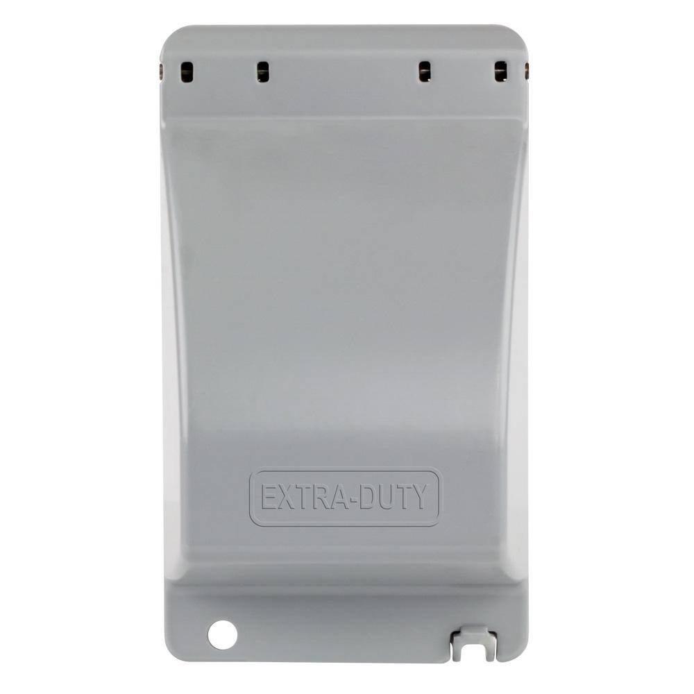 Commercial Electric Gray 1-Gang Extra Duty While-In-Use Weatherproof Vertical Receptacle Cover WCWV1G