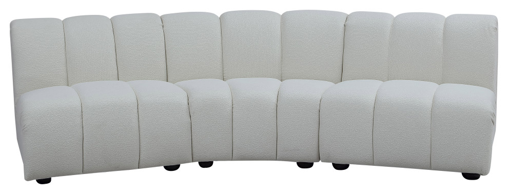 Divani Casa Olandi Modern White Fabric Curved Sectional Sofa Set   Transitional   Living Room Furniture Sets   by Vig Furniture Inc.  Houzz