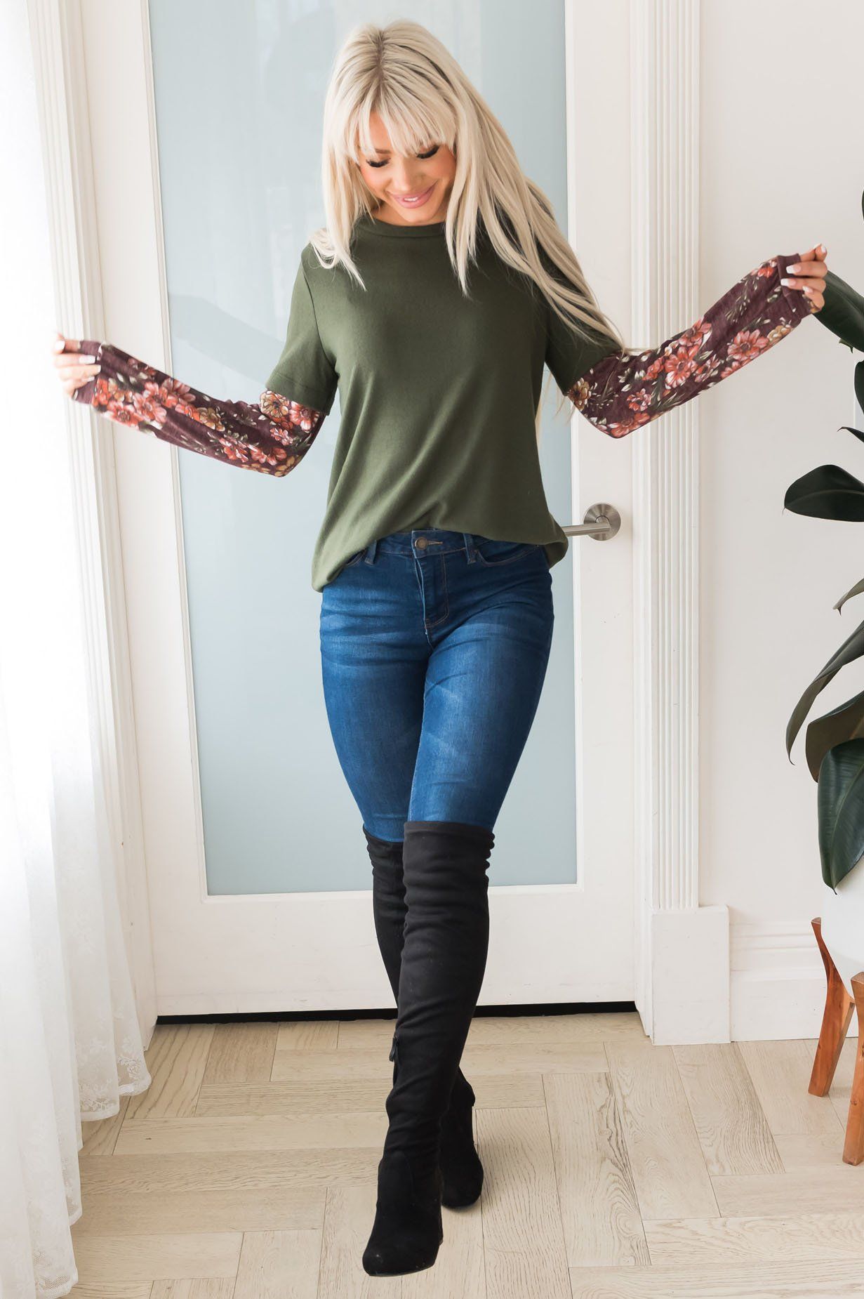 Watch Me Bloom Modest Top