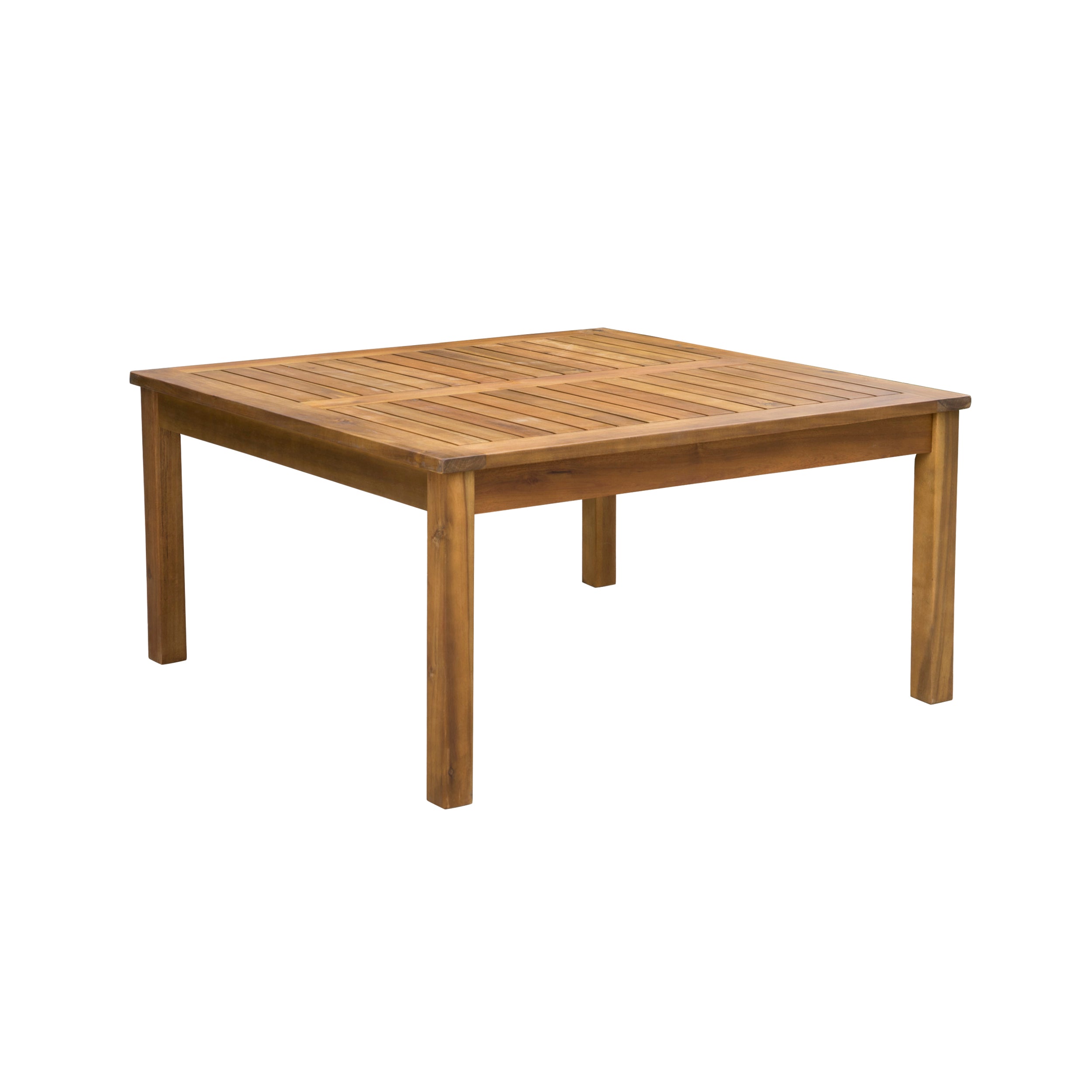 Capri Outdoor Teak Fnished Acacia Wood Coffee Table