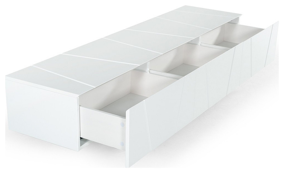 Alita TV Stand  Glossy White Modern Entertainment Center  Contemporary Casegood   Contemporary   Entertainment Centers And Tv Stands   by mod space furniture  Houzz