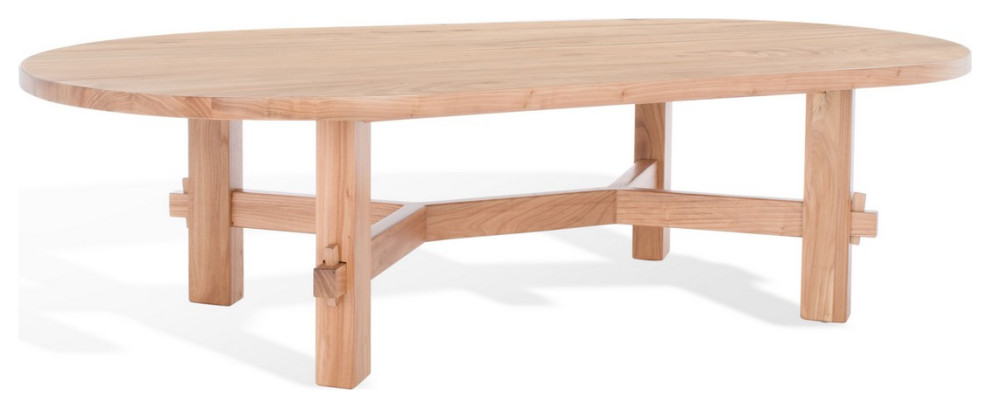 Safavieh Couture Tabytha Elm Wood Coffee Table Natural   Transitional   Coffee Tables   by Safavieh  Houzz