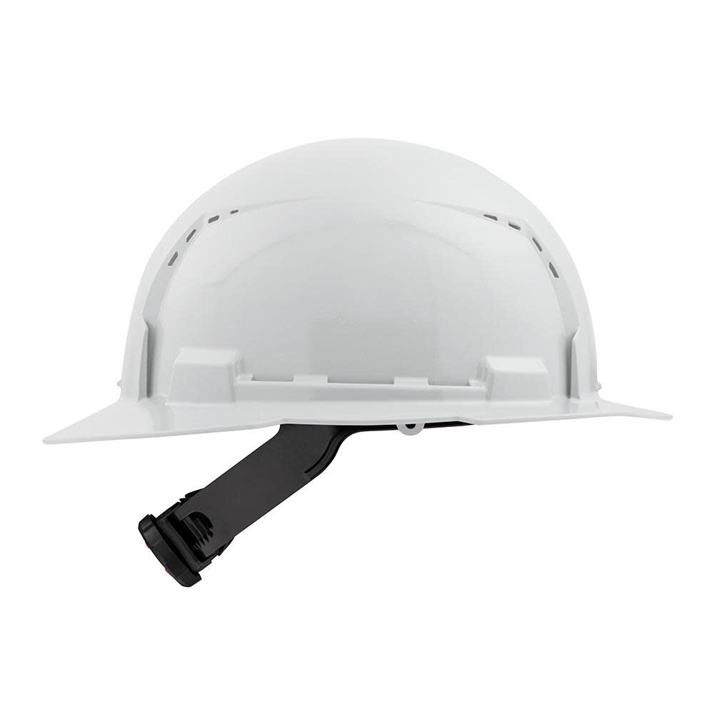 Milwaukee White Full Brim Vented Hard Hat with 4pt Ratcheting Suspension Type 1 Class C 48-73-1201 from Milwaukee