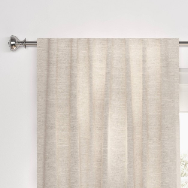 1pc Blackout Textural Overlay Window Curtain Panel