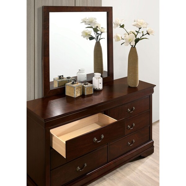 Furniture of America Lavina Contemporary 6-Drawer Dresser with Mirror - - 35634485