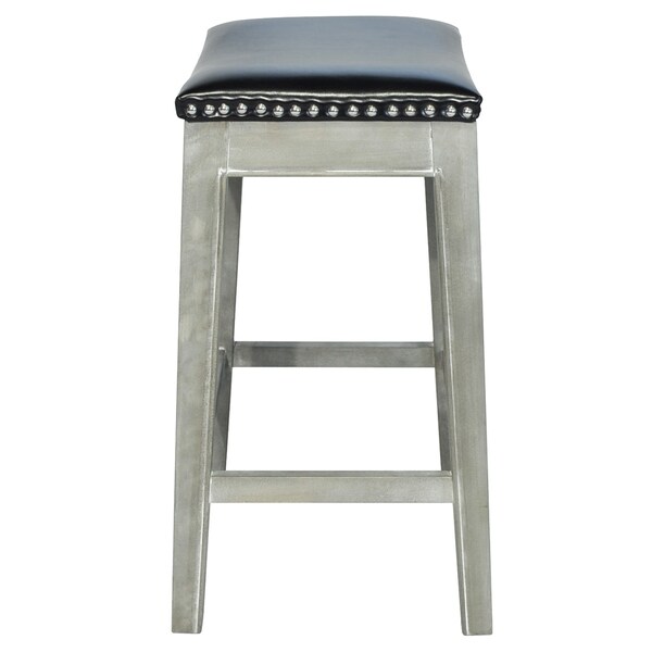 Elmo Bonded Leather Saddle Seat Counter Stool