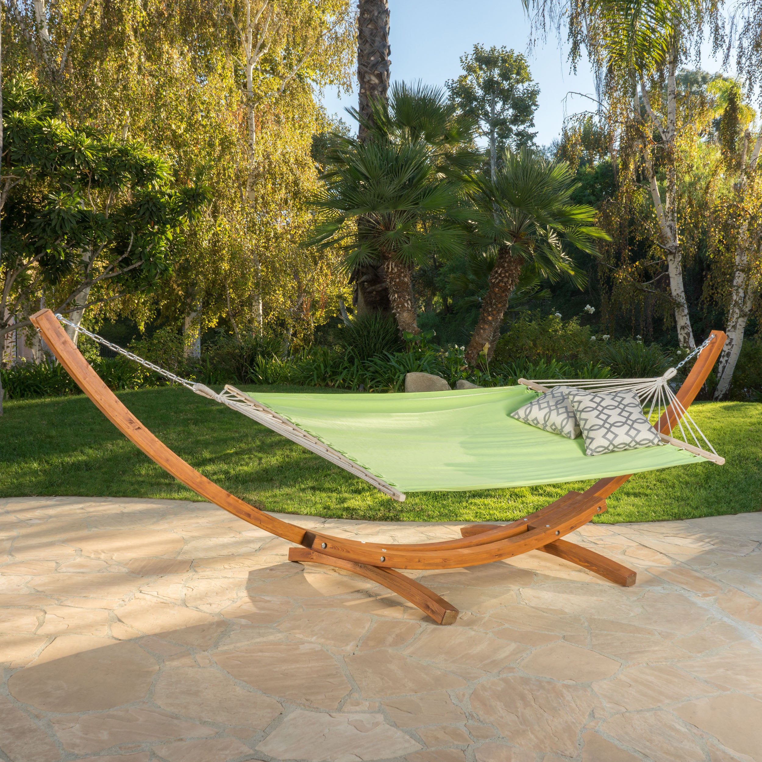 Weston Outdoor Hammock w/ Wooden Base