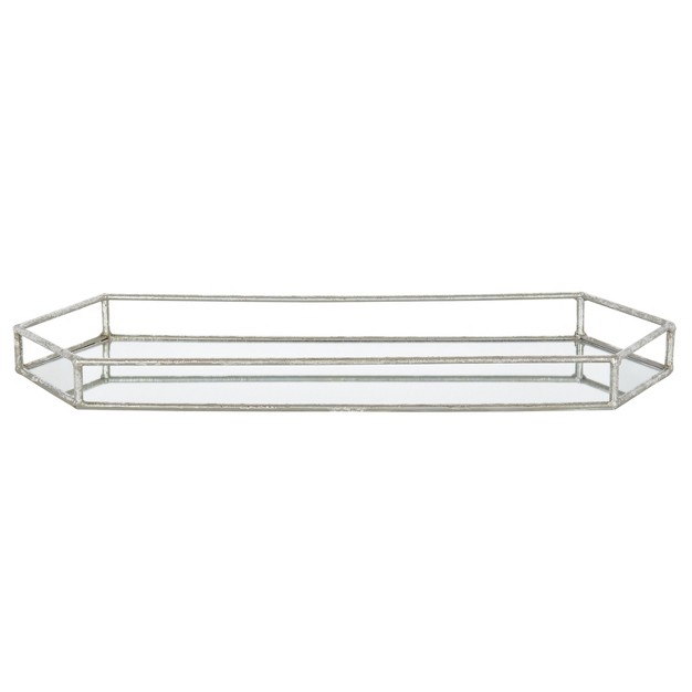 Kate And Laurel Felicia Tray 26x8 Silver