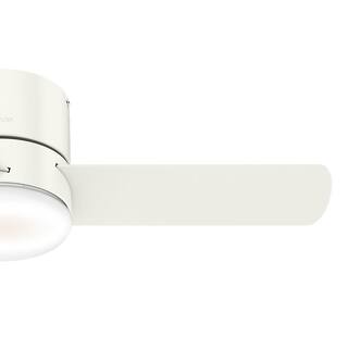 Hunter Minimus 44 in. Low Profile Integrated LED Indoor Fresh White Ceiling Fan with Light Kit and Remote 59452