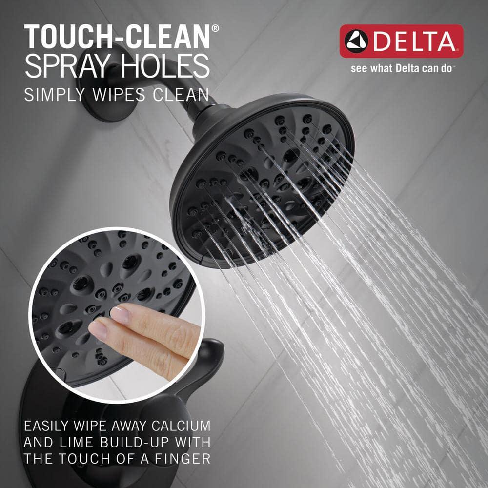 Delta Esato SingleHandle 5Spray Tub and Shower Faucet with H2Okinetic in Matte Black