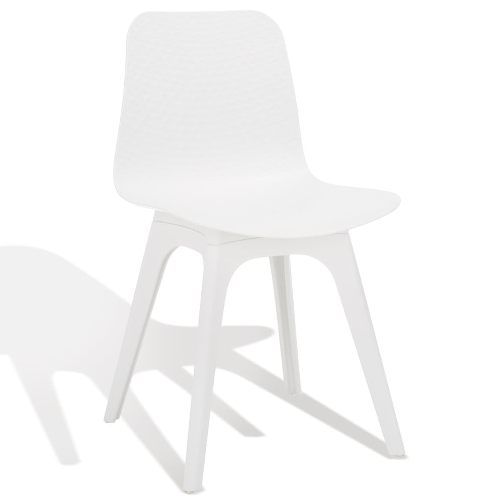 SAFAVIEH Couture Damiano Molded Plastic Dining Chair (SET of 2)   17.5 IN W x 18 IN D x 31.5 IN H