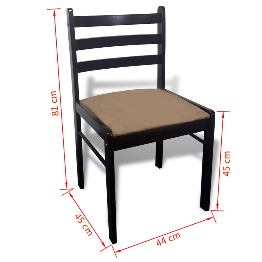 2/4/6 pcs Wooden Dining Chairs Square 2 Colours Selectable   17.3\