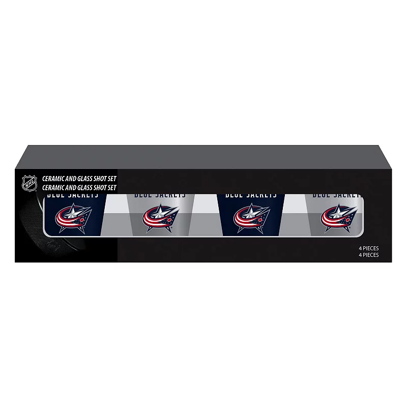 Columbus Blue Jackets Four-Pack Shot Glass Set