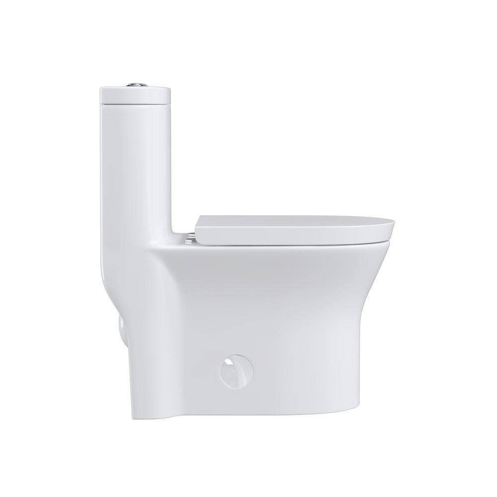 JimsMaison 12 in. Rough-In 1-piece 1.11.6 GPF Dual Flush Elongated Toilet in White Seat Included JMUBTO02