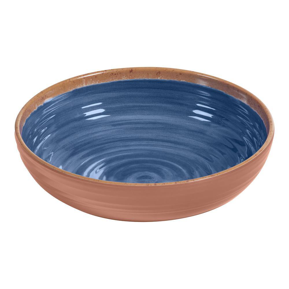 Home Decorators Collection Azria Melamine Dinner Bowls in Laguna Blue (Set of 6) PAN5080TMBLB