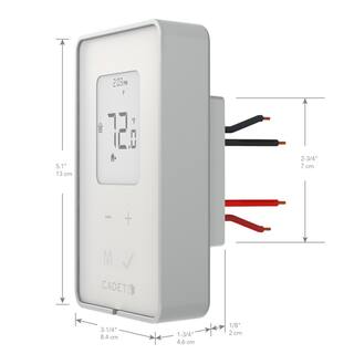 Cadet Double-pole 12.5 Amp Line Voltage 120240208-volt TEP Series 5-2 Day Electronic Programmable Thermostat in White TEP302DW