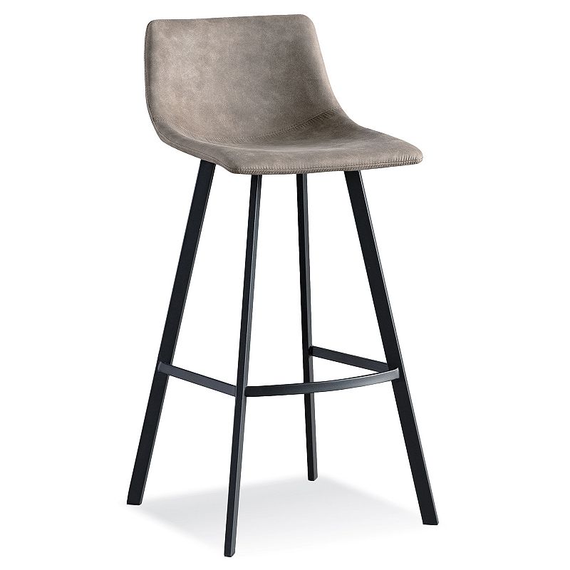 Leick Furniture Matte Black and Gray Bar Stool Set