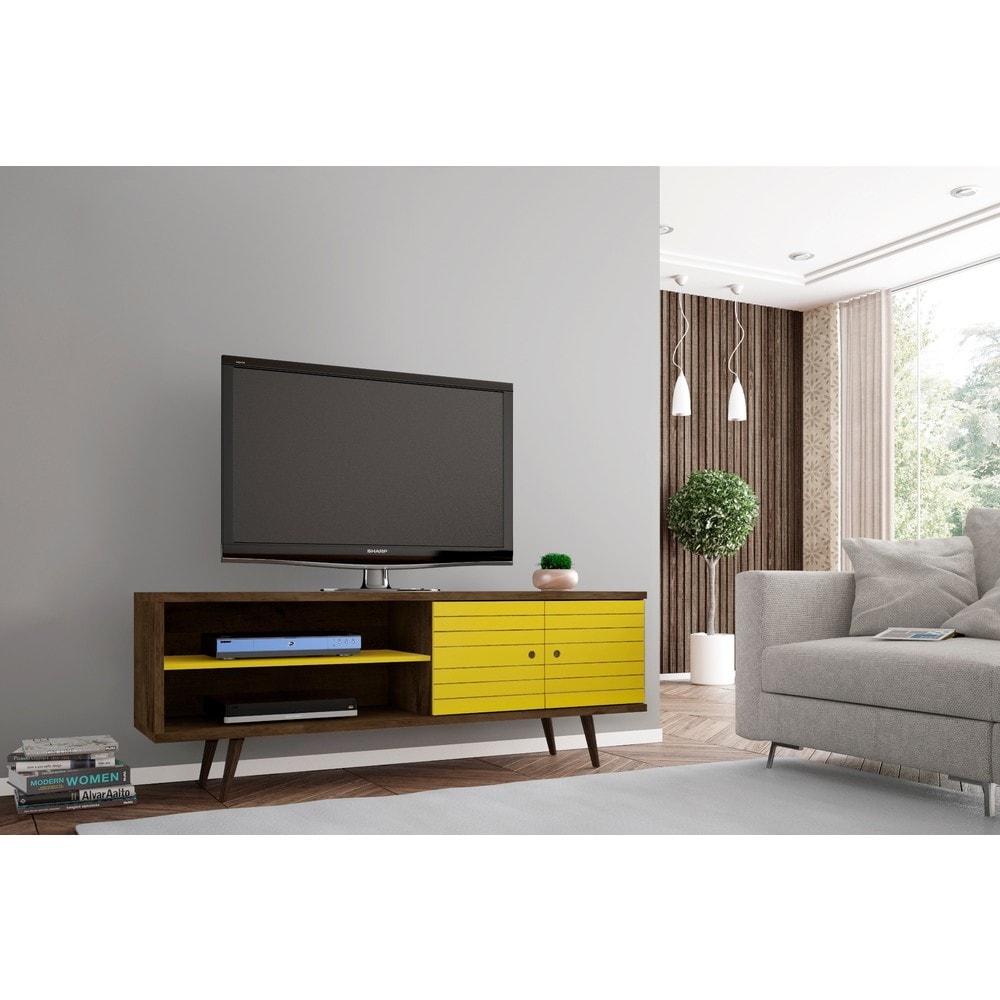 Manhattan Comfort Sortland Wooden Modern Media Cabinet Console