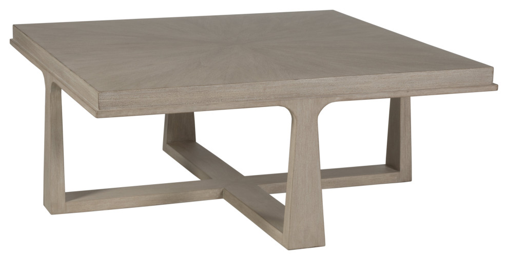 Rousseau Square Cocktail Table   Farmhouse   Coffee Tables   by Lexington Home Brands  Houzz