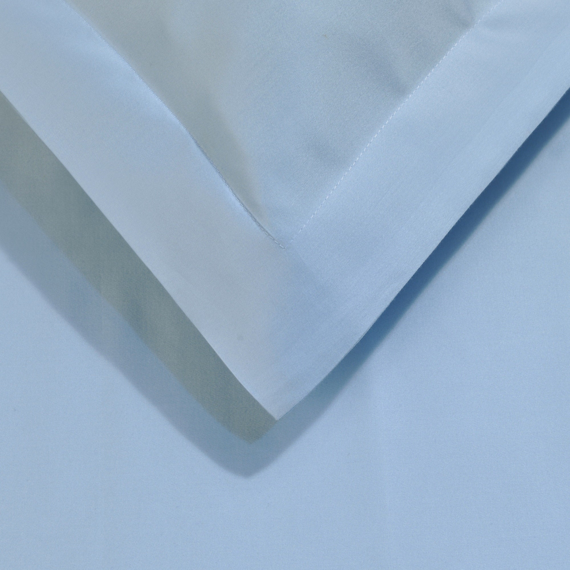 Superior Egyptian Cotton Duvet Cover Set， Full/ Queen， Light Blue