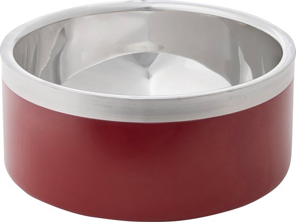 Frisco Insulated Two-Toned Non-Skid Stainless Steel Dog and Cat Bowl