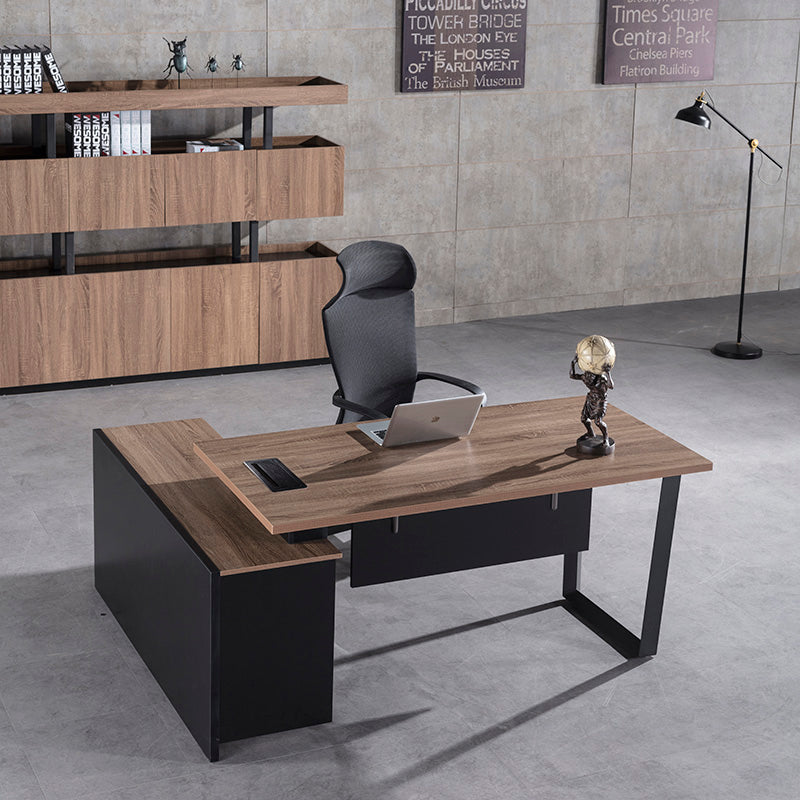 ADRIANO Executive Office Desk with Right Return 160-180cm - Light Brown