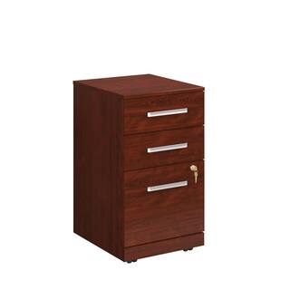 Affirm Classic Cherry File Cabinet with 3-Drawers and Casters for Mobility 427870