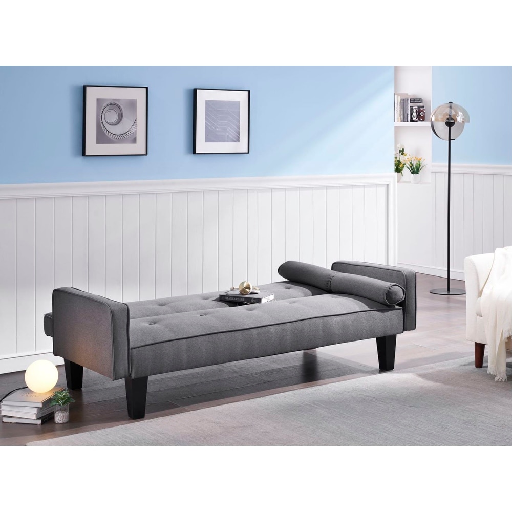 Cotton Linen Sofa convertible into sofa bed includes two pillows