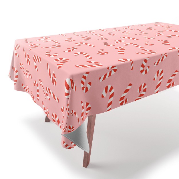 Lathe amp Quill Candy Canes Pink Tablecloth Society6