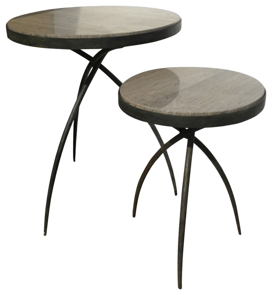 Tripod Table   Industrial   Side Tables And End Tables   by Kathy Kuo Home  Houzz