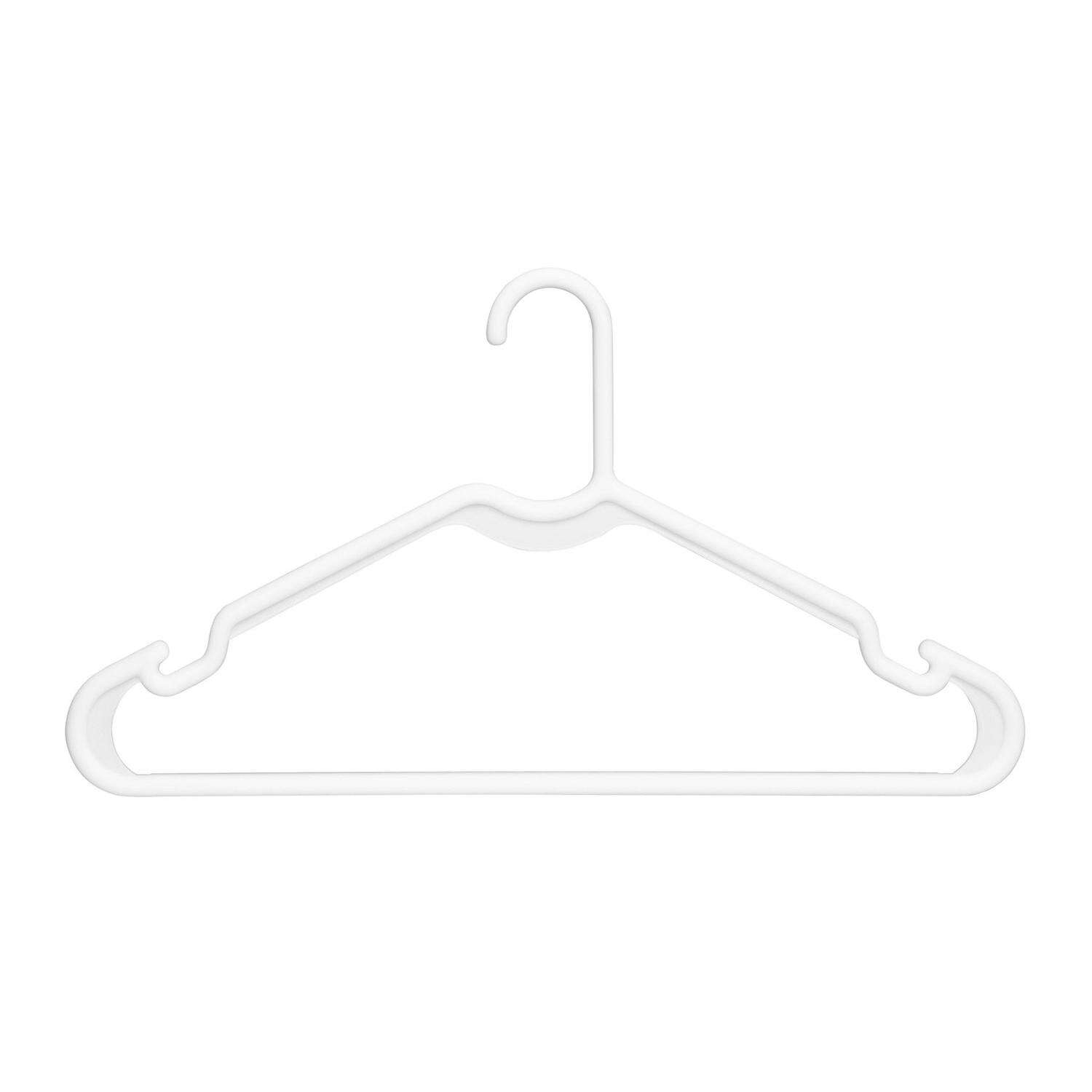 Whitmor Plastic White Hanger 3 pk