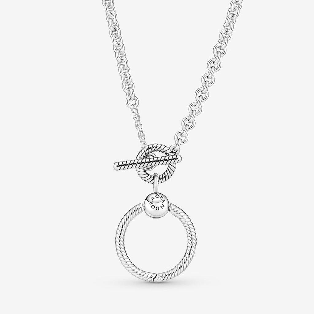 PANDORA  Pandora Moments O Pendant T-bar Necklace