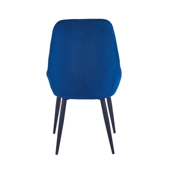 Porthos Home Fern Dining Chairs Set of 2， Velvet Upholstery， Steel Legs