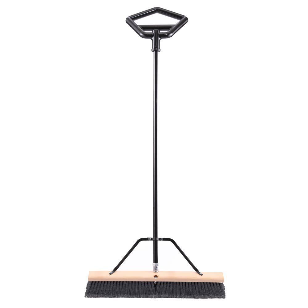 US.SHOVEL Easy Back 24 in. Outdoor Ergonomic Push Broom BR24BGR