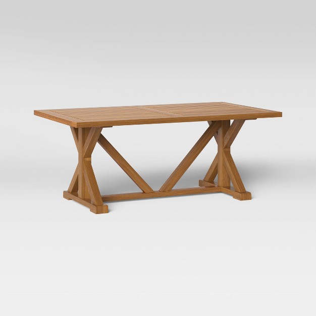 Morie Farmhouse Wood Rectangle Dining Table