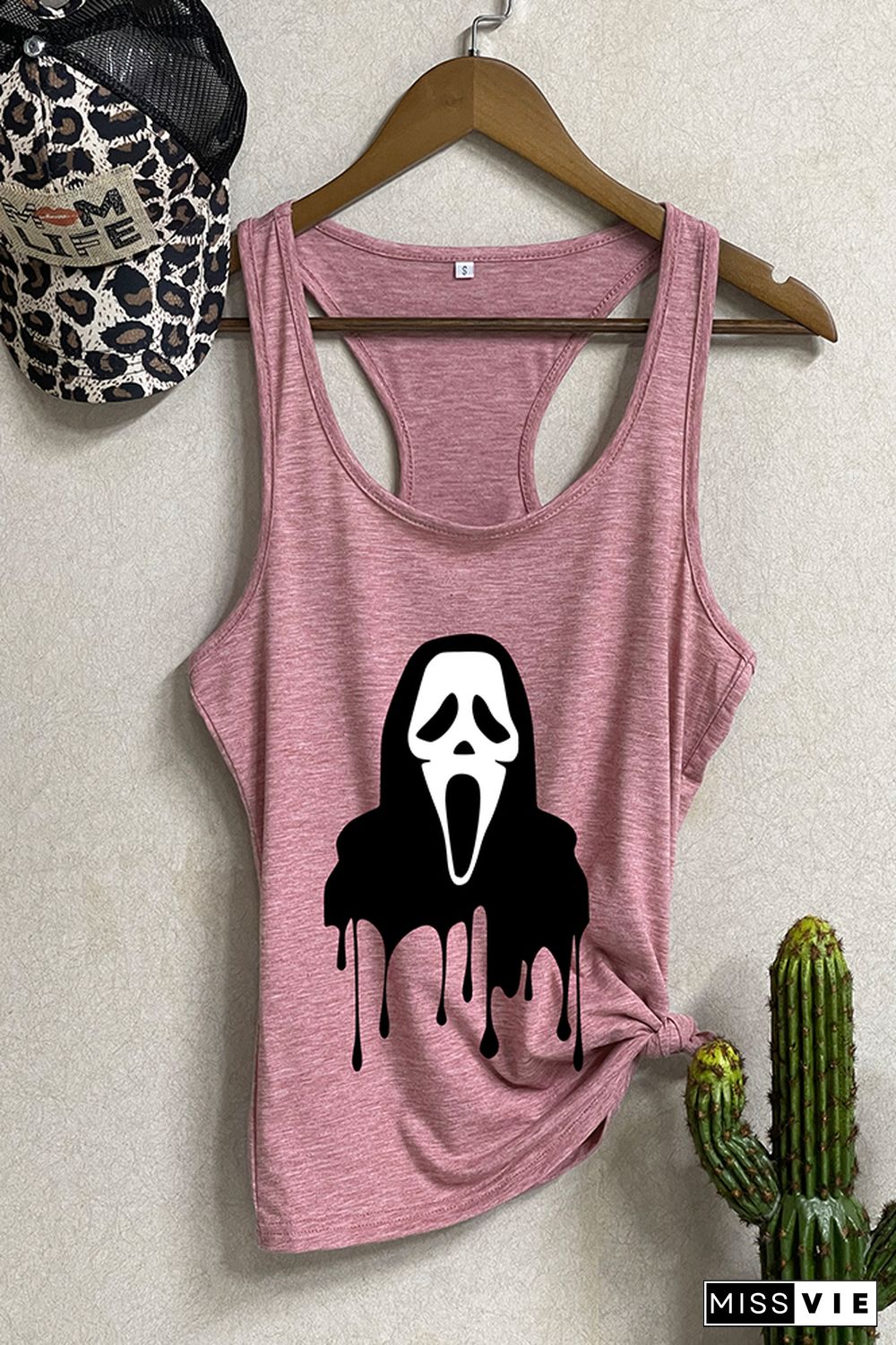 Ghost Face halloween O-neck Sleeveless Tank Top Wholesale