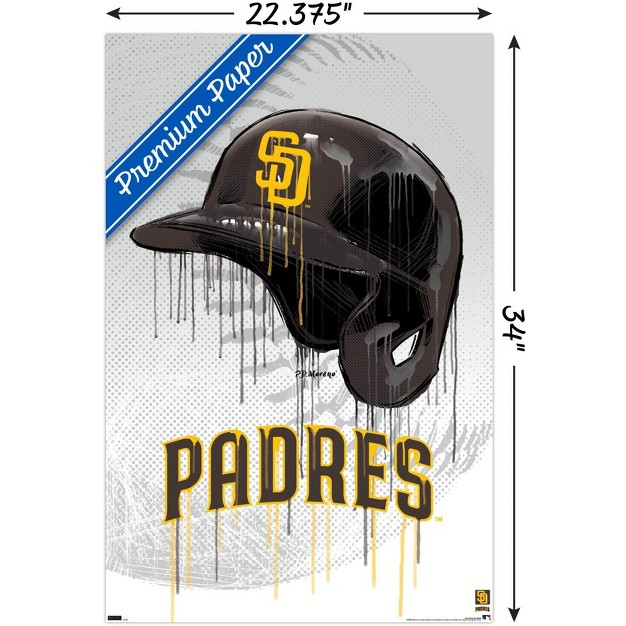 Trends International Mlb San Diego Padres Drip Helmet 22 Unframed Wall Poster Prints