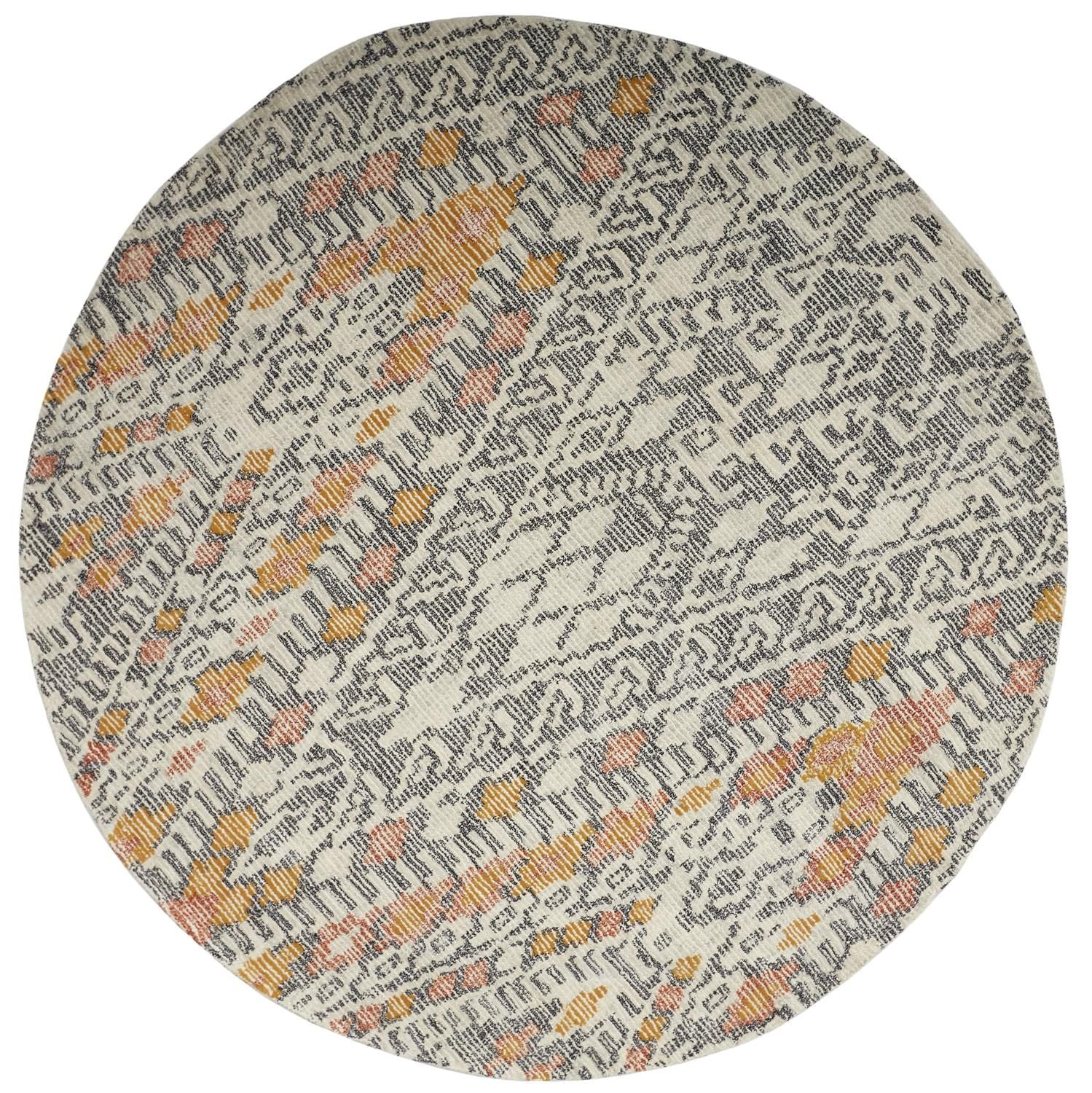 Binada Hand Tufted Gray and Orange Rug by BD Fine