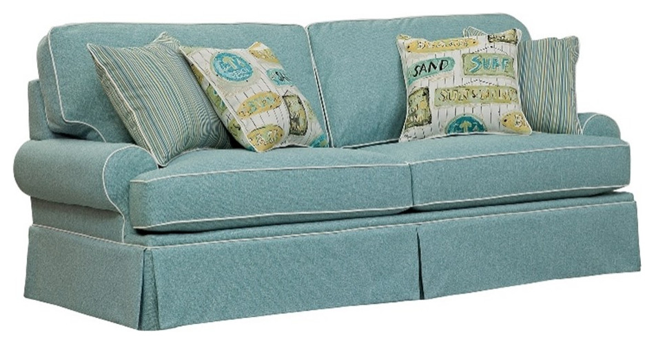 American Furniture Classics 8 010 S275A Coastal Aqua Series Sofa   Contemporary   Sofas   by Homesquare  Houzz