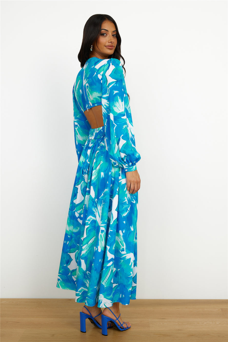 Resort Style Maxi Dress Blue