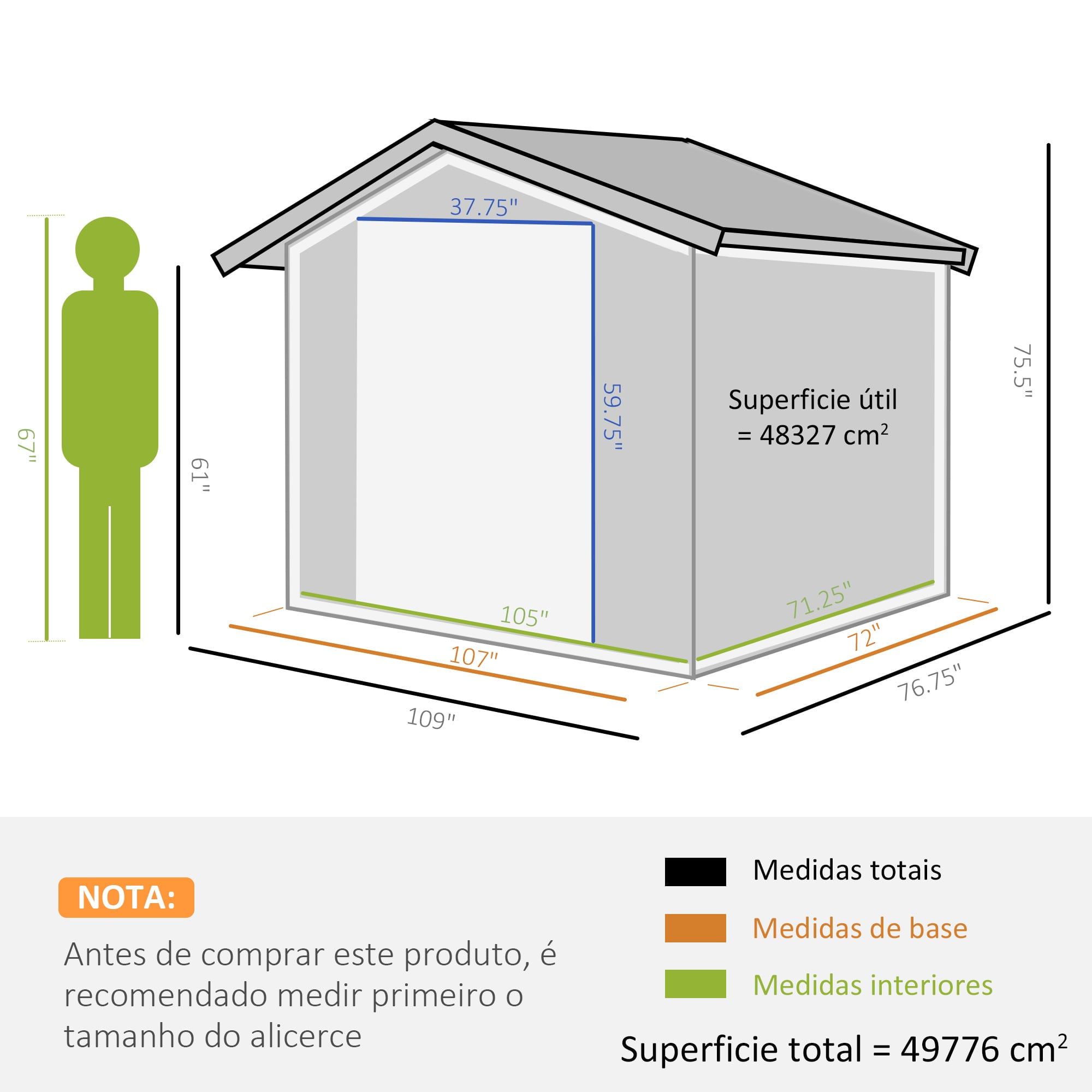 Outsunny 9' x 6' Metal Outdoor Utility Storage Tool Shed Kit Backyard Garden