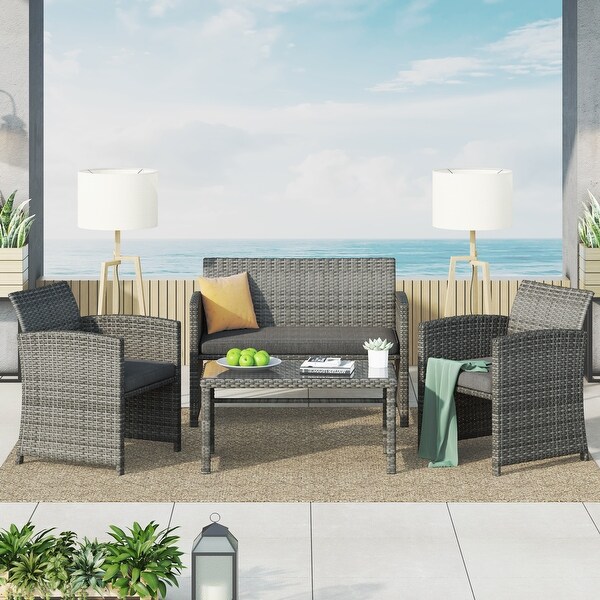 Corvus Alsace 4piece Outdoor Rattan Wicker Sofa Set