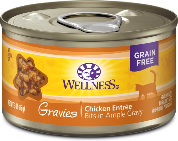 Wellness Natural Grain-Free Gravies Chicken Entrée Canned Cat Food