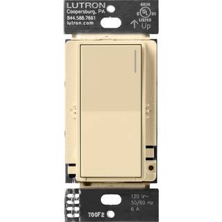 Lutron Sunnata Switch for 6A Lighting or 3A 110 HP Motor Single PoleMulti Location Ivory (ST-6ANS-IV) ST-6ANS-IV