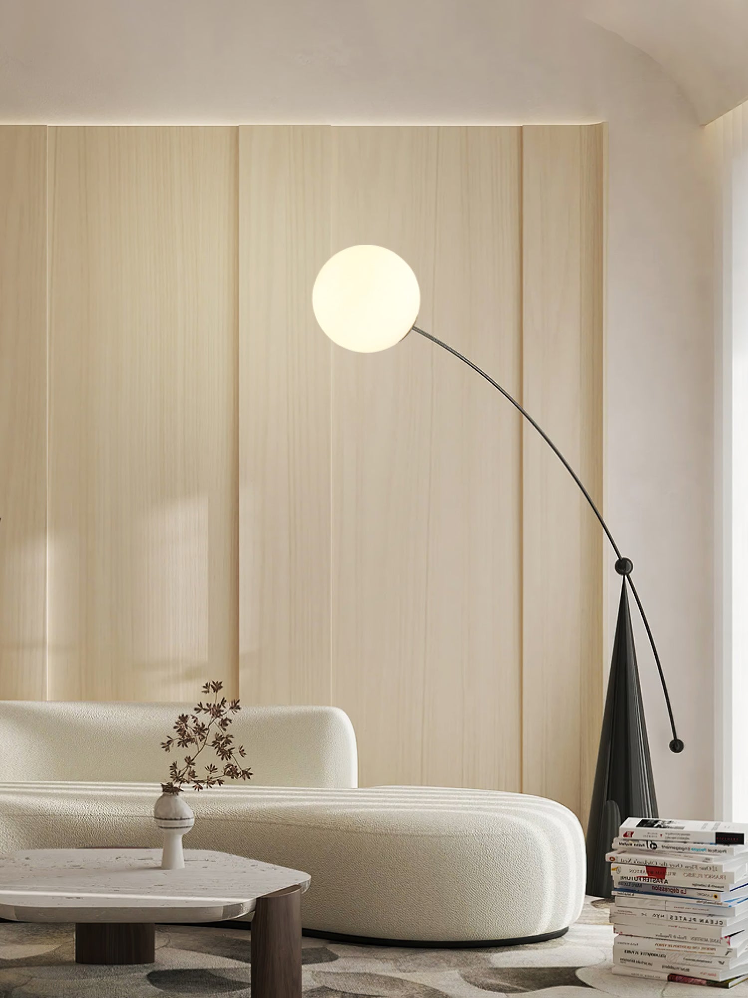 Opal Arc Floor Lamp