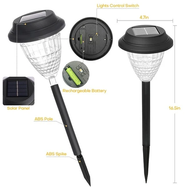 Solar Powered Waterproof LED Pathway Garden Light Pack(8 Pack) - 8 Pack