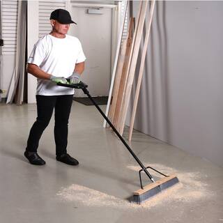 US.SHOVEL Easy Back 24 in. Garage and Porch Ergonomic Push Broom BR24BGF